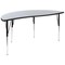 Emma and Oliver 60" Half Circle Wave Flexible Collaborative Adjustable Height Activity Table